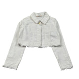 Liu Jo Giubbino In Denim tinta unita Bianco per Neonata KA4027N BIANCO LIU JO 