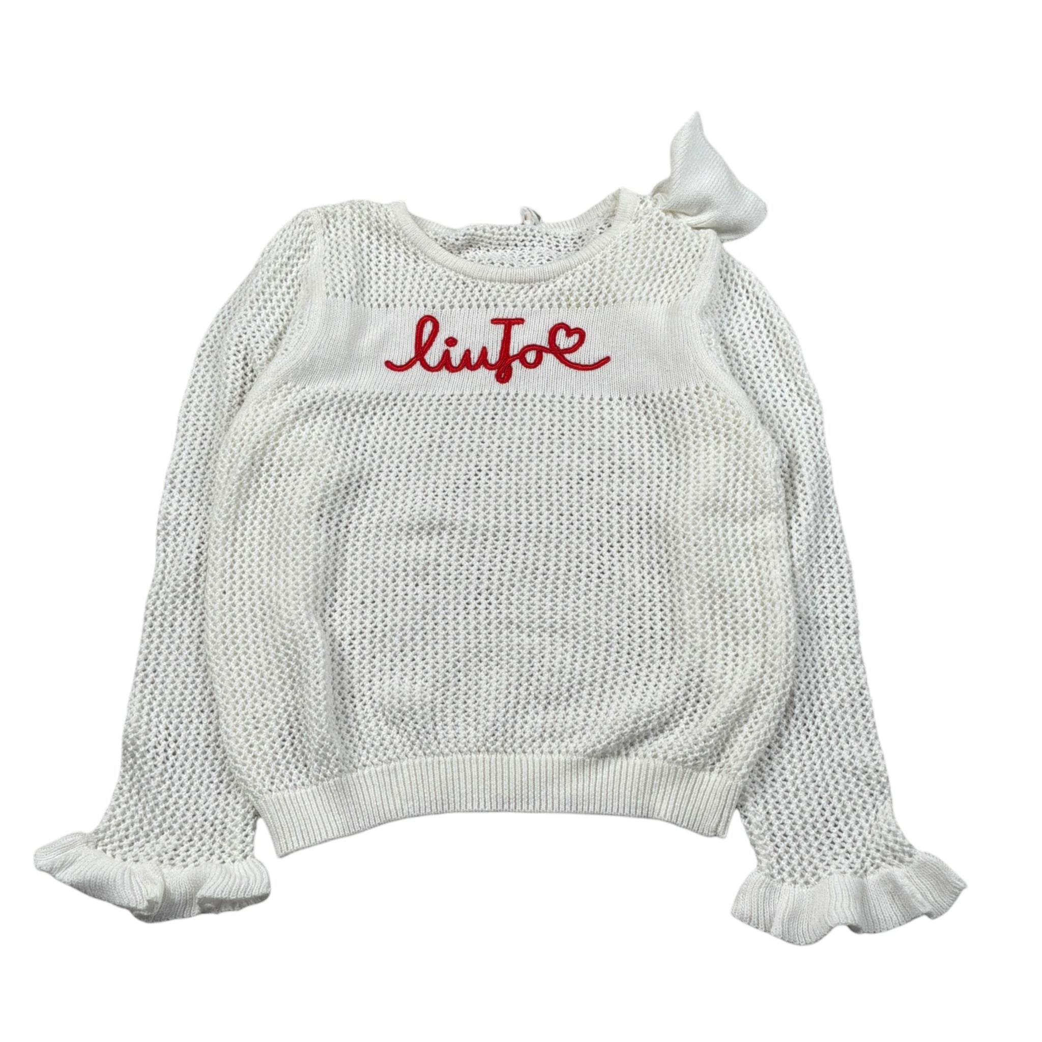 Liu Jo Maglia tinta unita Traforata Bianco per Bambina KA4068 BIANCO LIU JO 