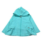 Liu Jo Felpa Xon Zip E Cappuccio tinta unita Verde Acqua per Bambina KA4109 VERDE ACQUA LIU JO 