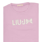 Liu Jo T-Shirt tinta unita con Stampa Rosa per Bambina KA5081 ROSA LIU JO 