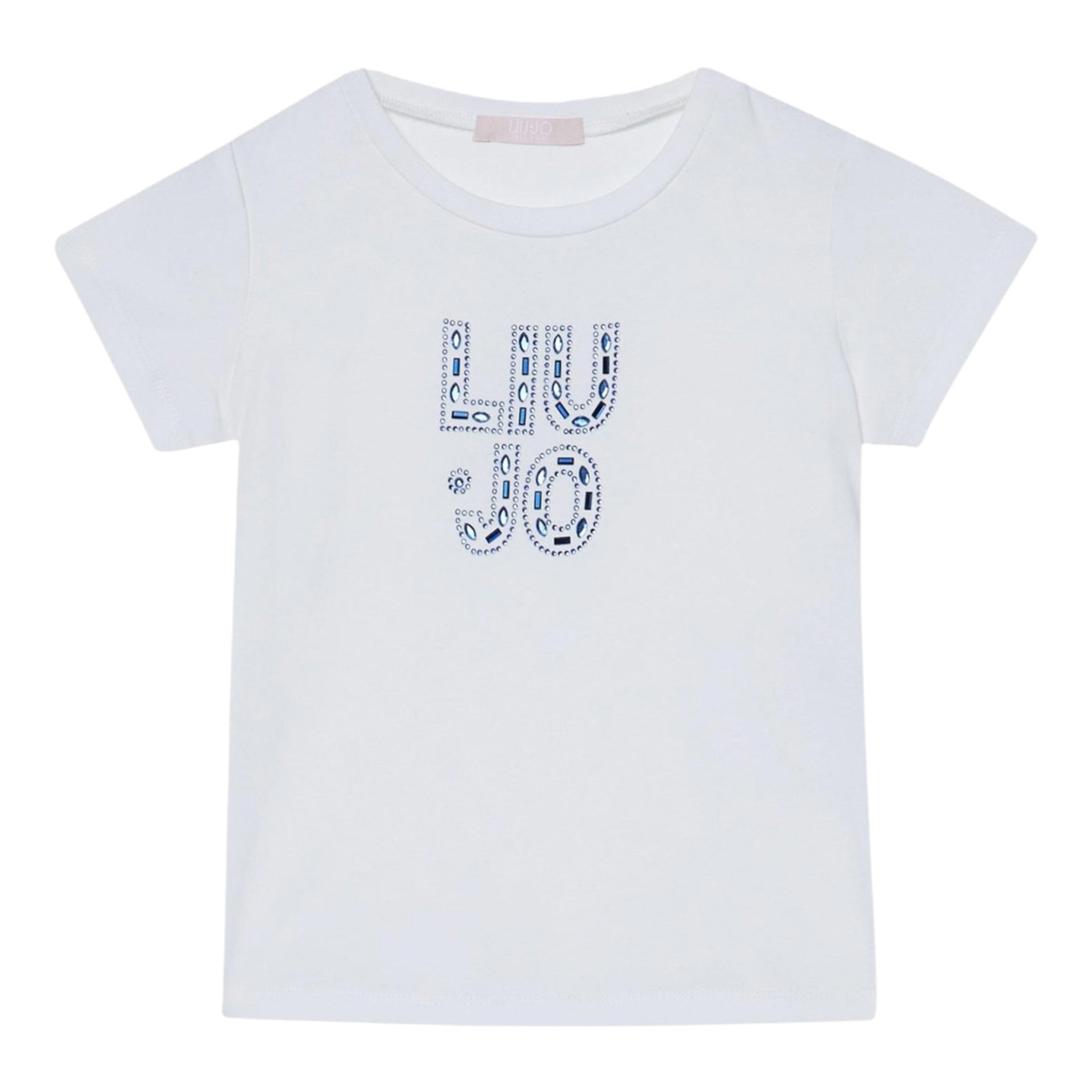 Liu Jo T-Shirt tinta unita con Stampa Bianco per Neonata KA5094 BIANCO LIU JO 