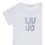 Liu Jo T-Shirt tinta unita con Stampa Bianco per Neonata KA5094 BIANCO LIU JO 