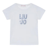 Liu Jo T-Shirt tinta unita con Stampa Bianco per Bambina KA5094J BIANCO LIU JO 