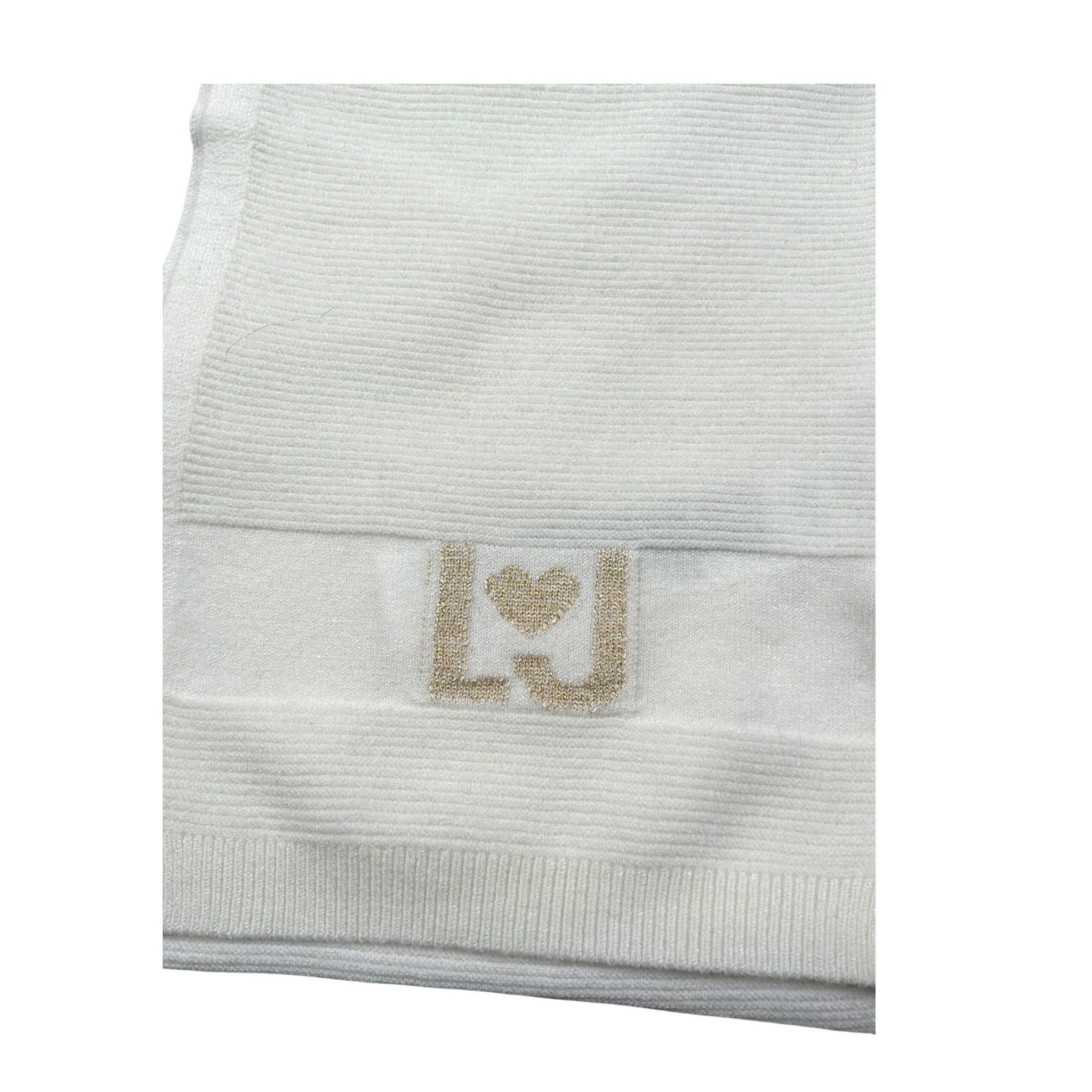 Liu Jo Sciarpa tinta unita con Logo Panna per Neonata KF1160 PANNA LIU JO 