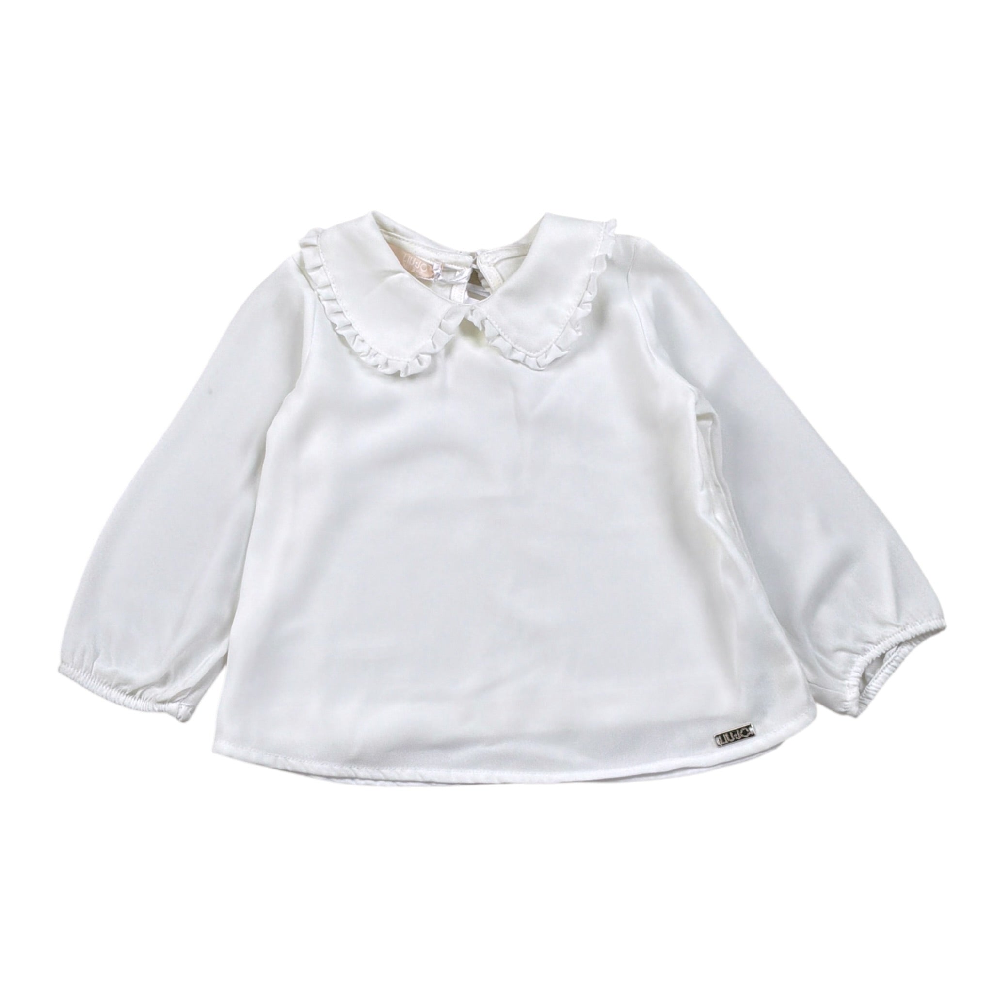 Liu Jo Camicia tinta unita con Colletto Bianco per Neonata KF2159 BIANCO LIU JO 