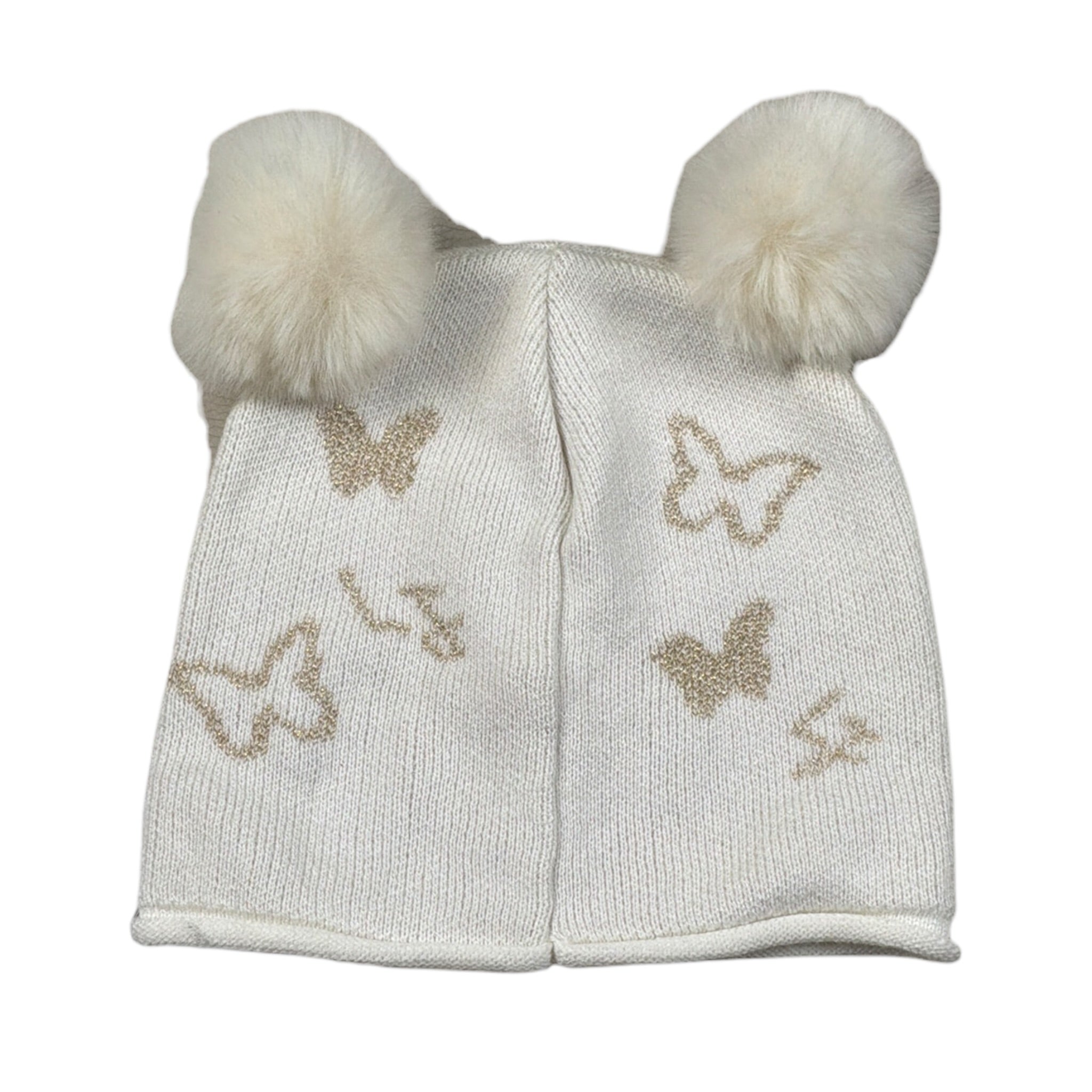 Liu Jo Cappello tinta unita con Ricami Panna per Neonata KF2207 PANNA LIU JO 