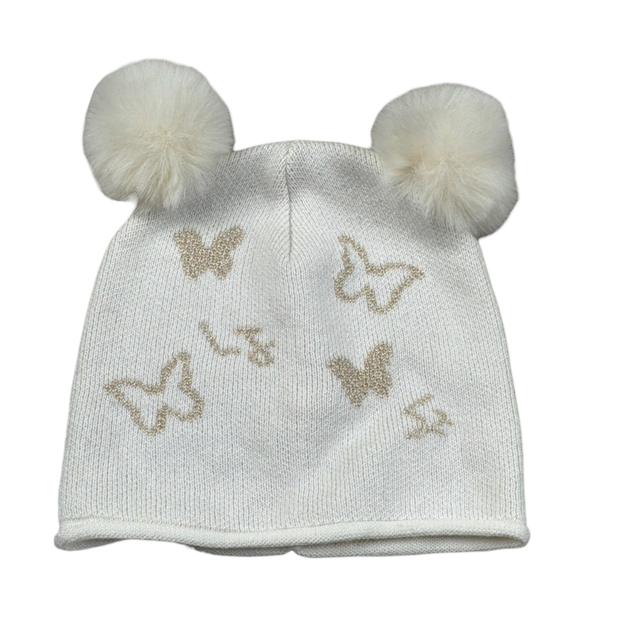 Liu Jo Cappello tinta unita con Ricami Panna per Neonata KF2207 PANNA LIU JO 