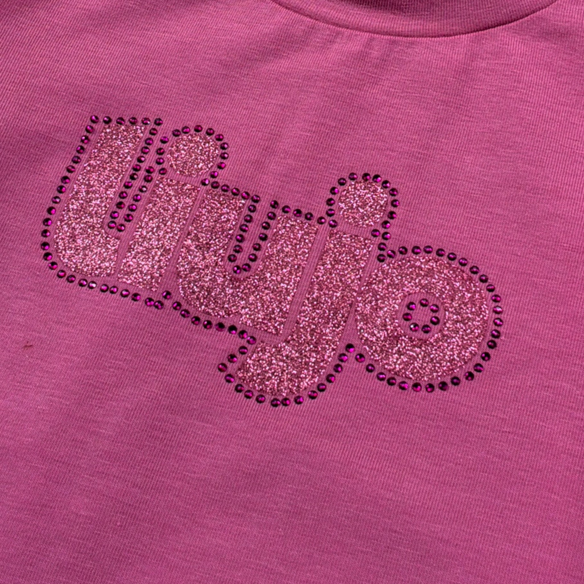 Liu Jo Shirt tinta unita con Stampa Rosa per Neonata KF3048 ROSA LIU JO 