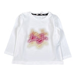 Liu Jo Shirt tinta unita con Stampa Bianco per Neonata KF3106 BIANCO LIU JO 