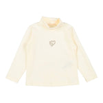 Liu Jo Shirt Collo Alto tinta unita con Logo Panna per Bambina KF4031J PANNA LIU JO 