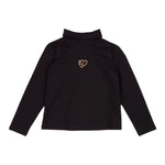 Liu Jo Shirt Collo Alto tinta unita con Logo Nero per Neonata KF4031 NERO LIU JO 