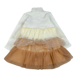Liu Jo Abito tinta unita con Gonna In Tulle Panna per Bambina KF4045 PANNA LIU JO 