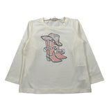 Liu Jo Shirt Girocollo tinta unita con Stampe Panna per Neonata KF4088 PANNA LIU JO 
