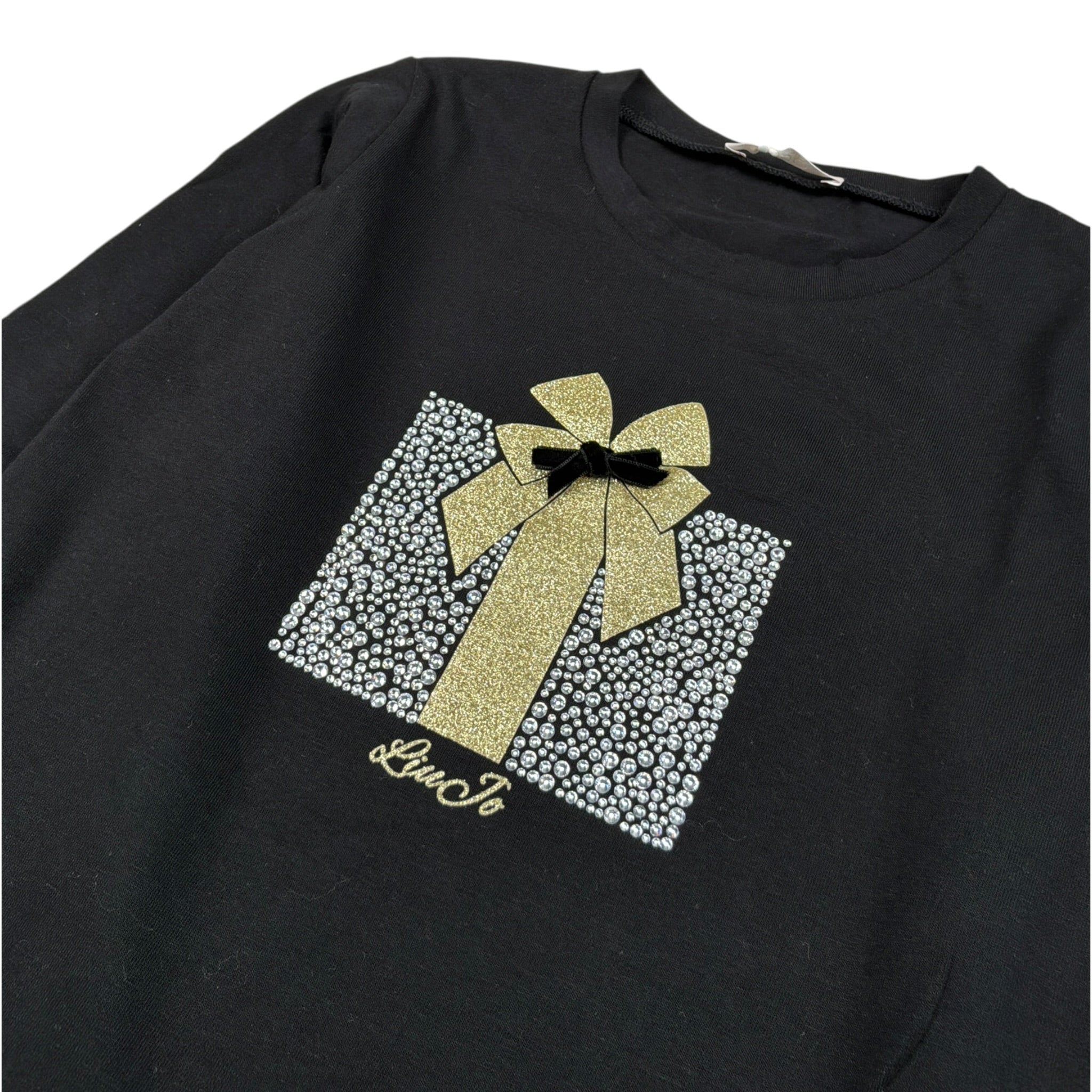 Liu Jo Shirt tinta unita con Stampa Nero per Neonata KF4119N NERO LIU JO 