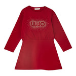Liu Jo Abito Girocollo tinta unita con Brillantini Bordeaux per Neonata KF5004XX BORDEAUX LIU JO 