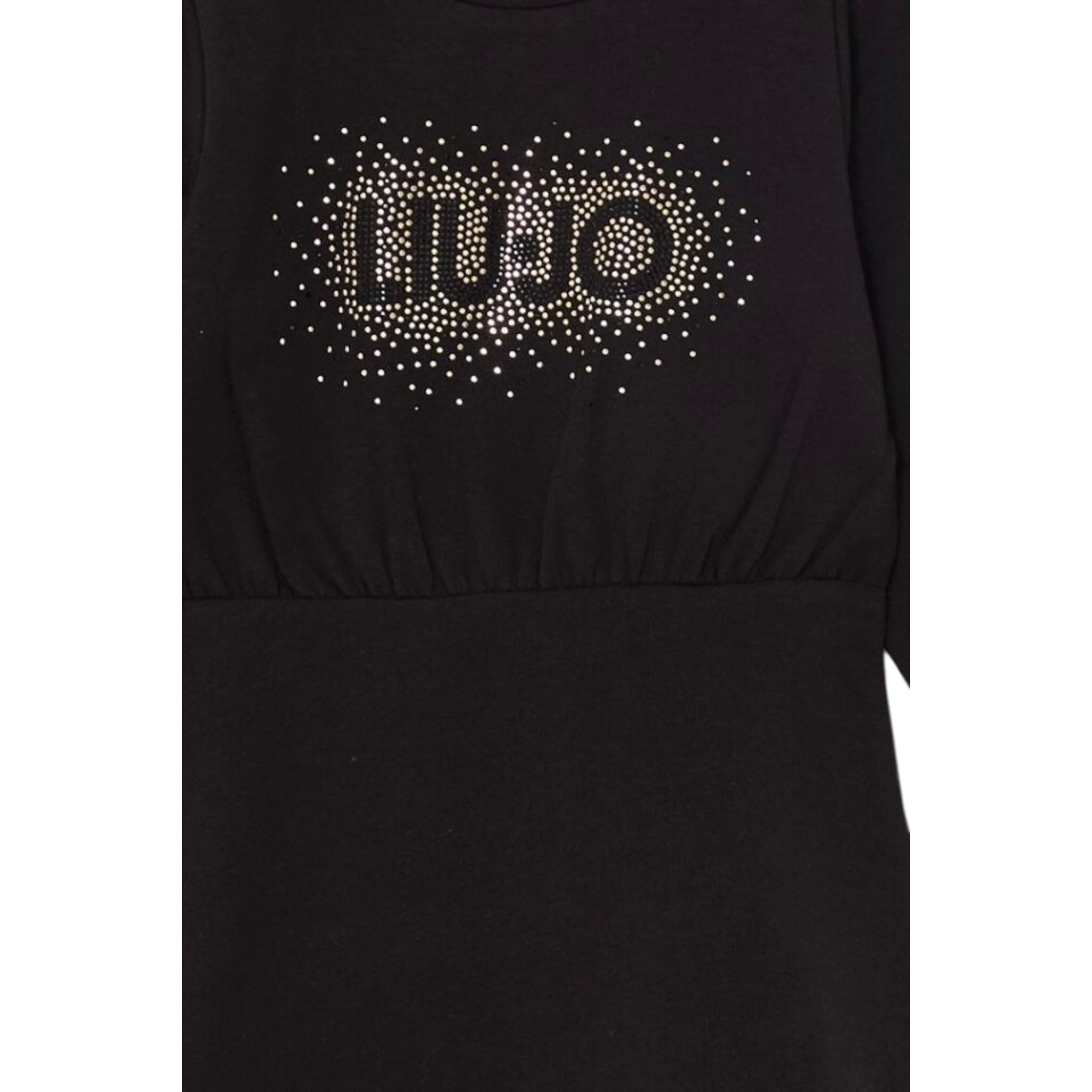 Liu Jo Abito Girocollo tinta unita con Brillantini Nero per Neonata KF5004XX NERO LIU JO 