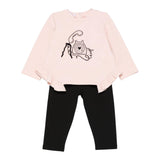 Liu Jo Completo 2Pz Felpa-Leggins Bicolore Rosa/Nero per Bambina KF5006 ROSA/NERO LIU JO 