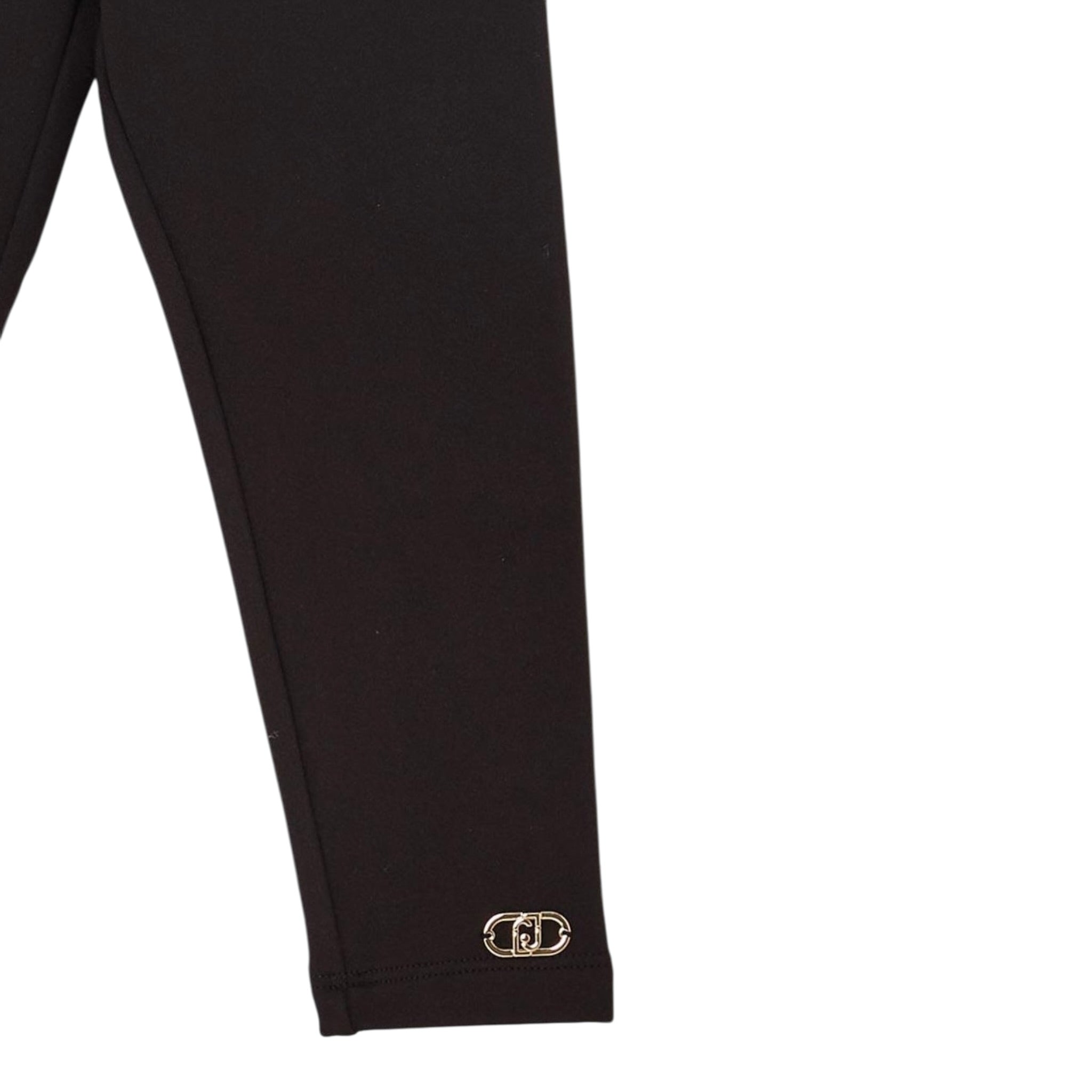 Liu Jo Leggins tinta unita con Logo Nero per Neonata KF5012X NERO LIU JO 