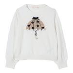 Liu Jo Maglia Girocollo tinta unita con Ricami Bianco per Bambina KF5027 BIANCO LIU JO 