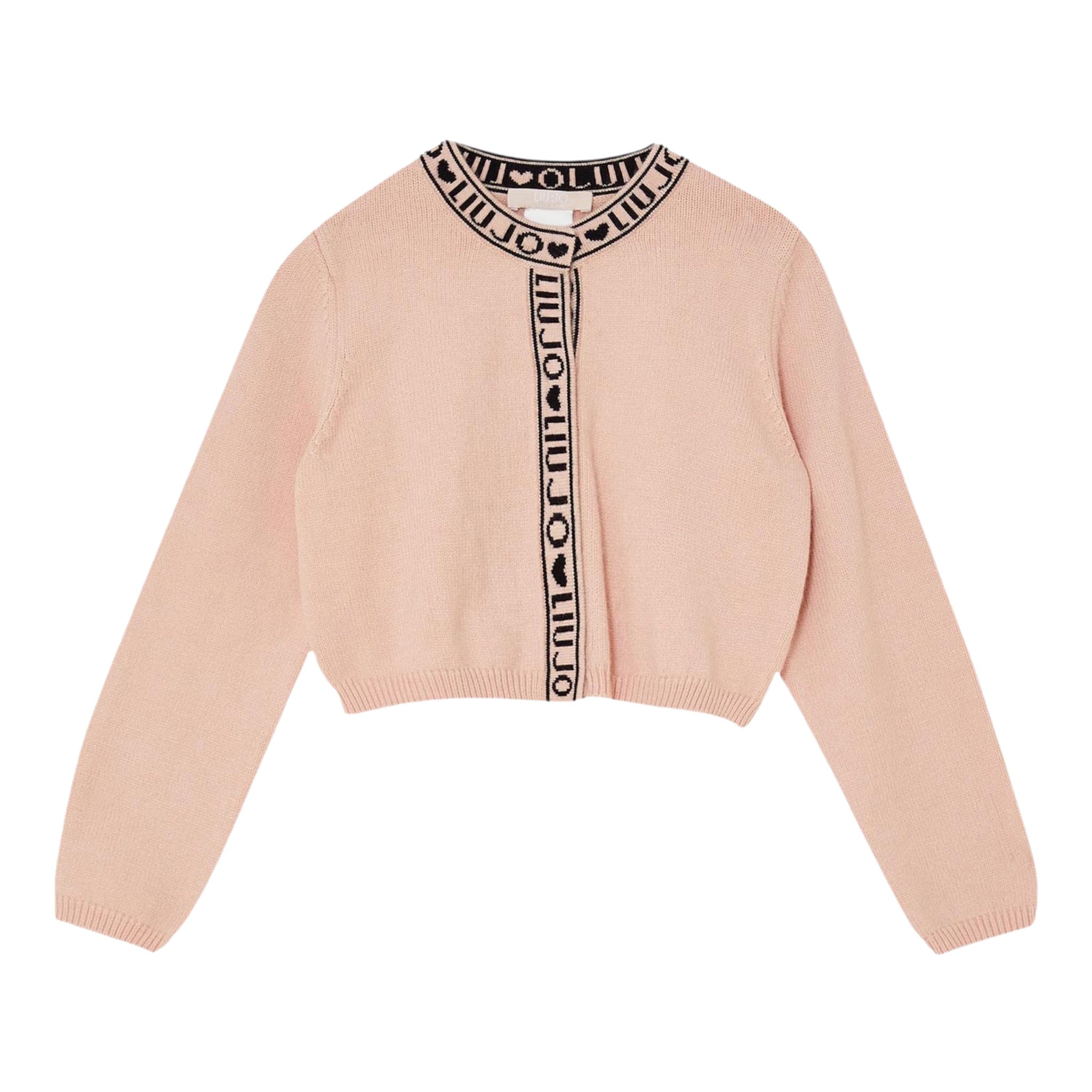Liu Jo Cardigan tinta unita con Loghi Rosa per Neonata KF5029N ROSA LIU JO 