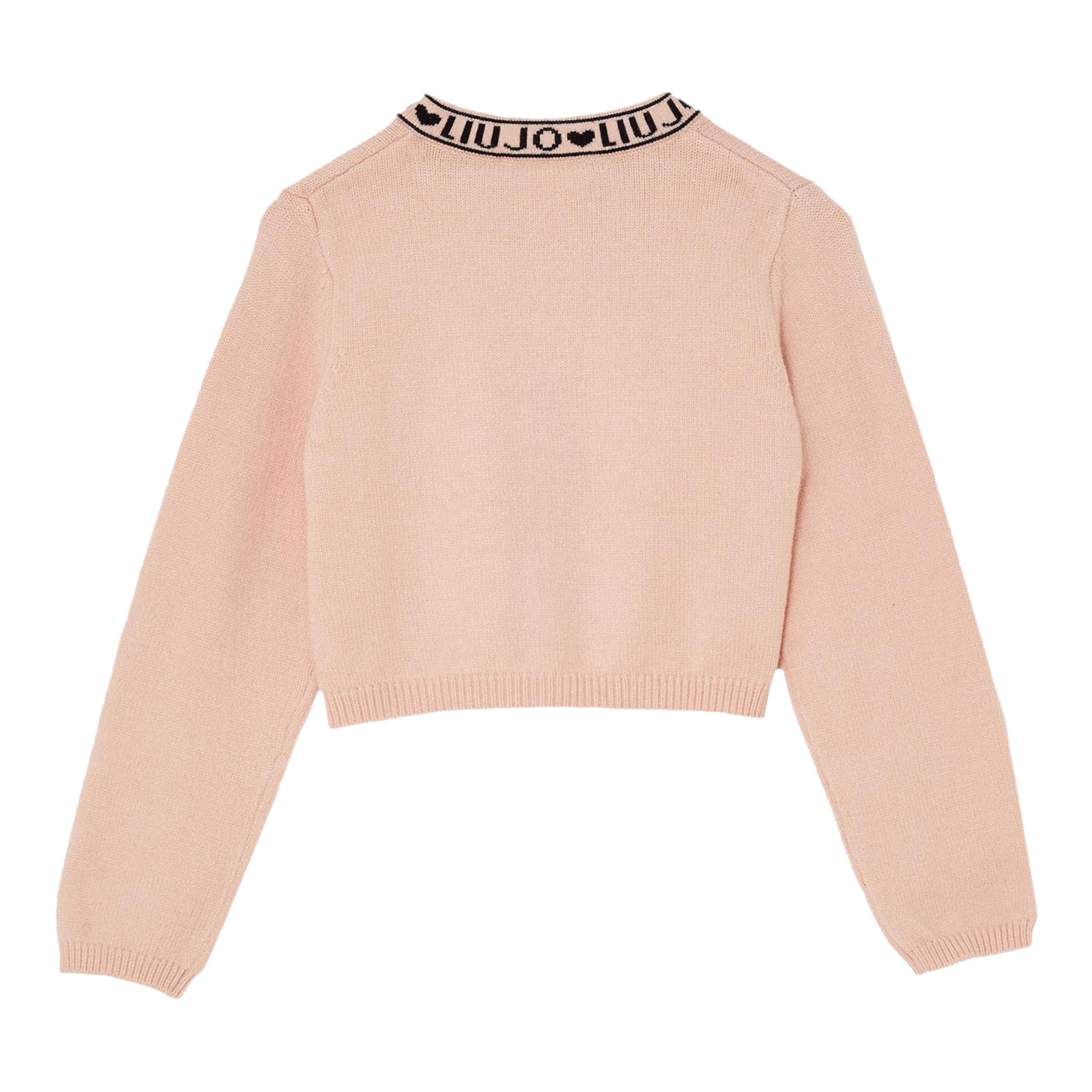 Liu Jo Cardigan tinta unita con Loghi Rosa per Neonata KF5029N ROSA LIU JO 