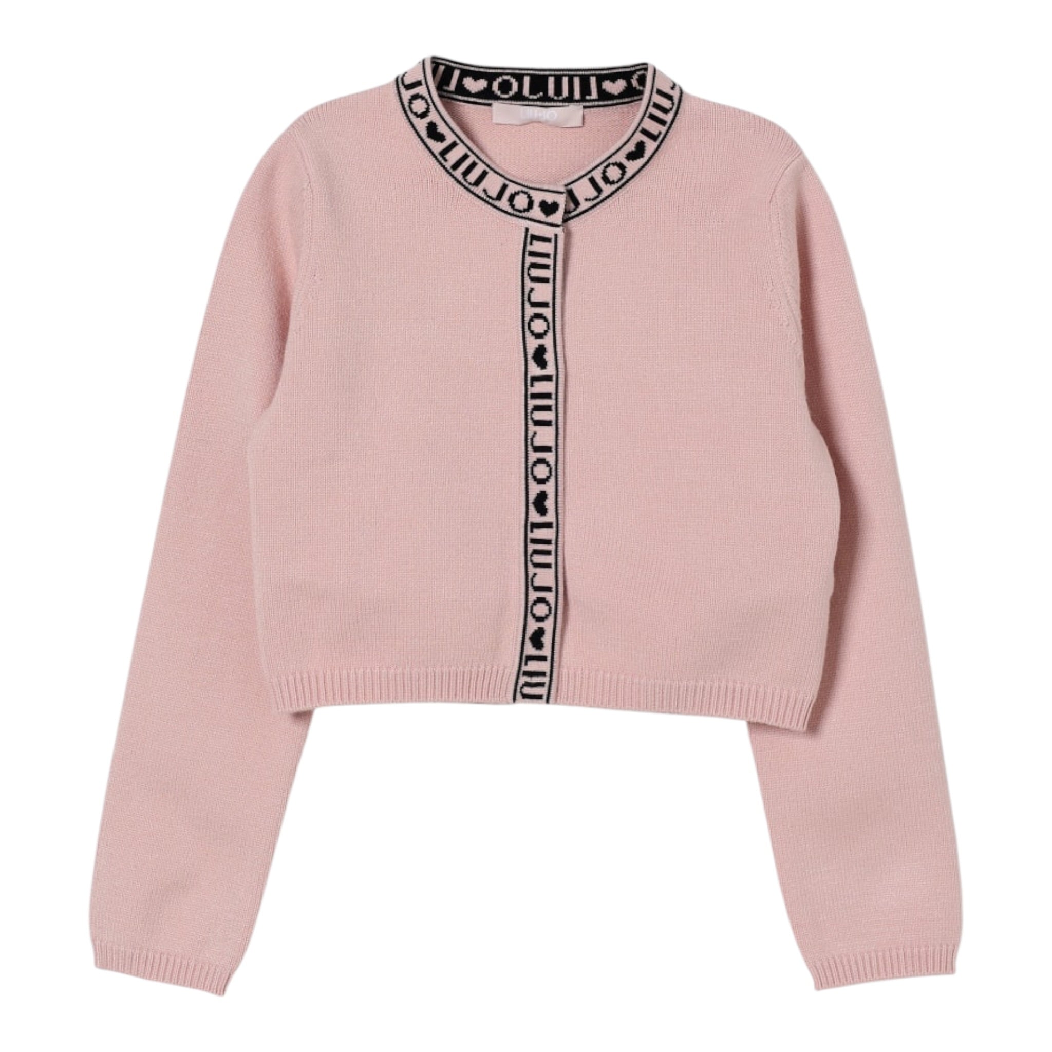 Liu Jo Cardigan tinta unita con Loghi Rosa per Bambina KF5029X ROSA LIU JO 