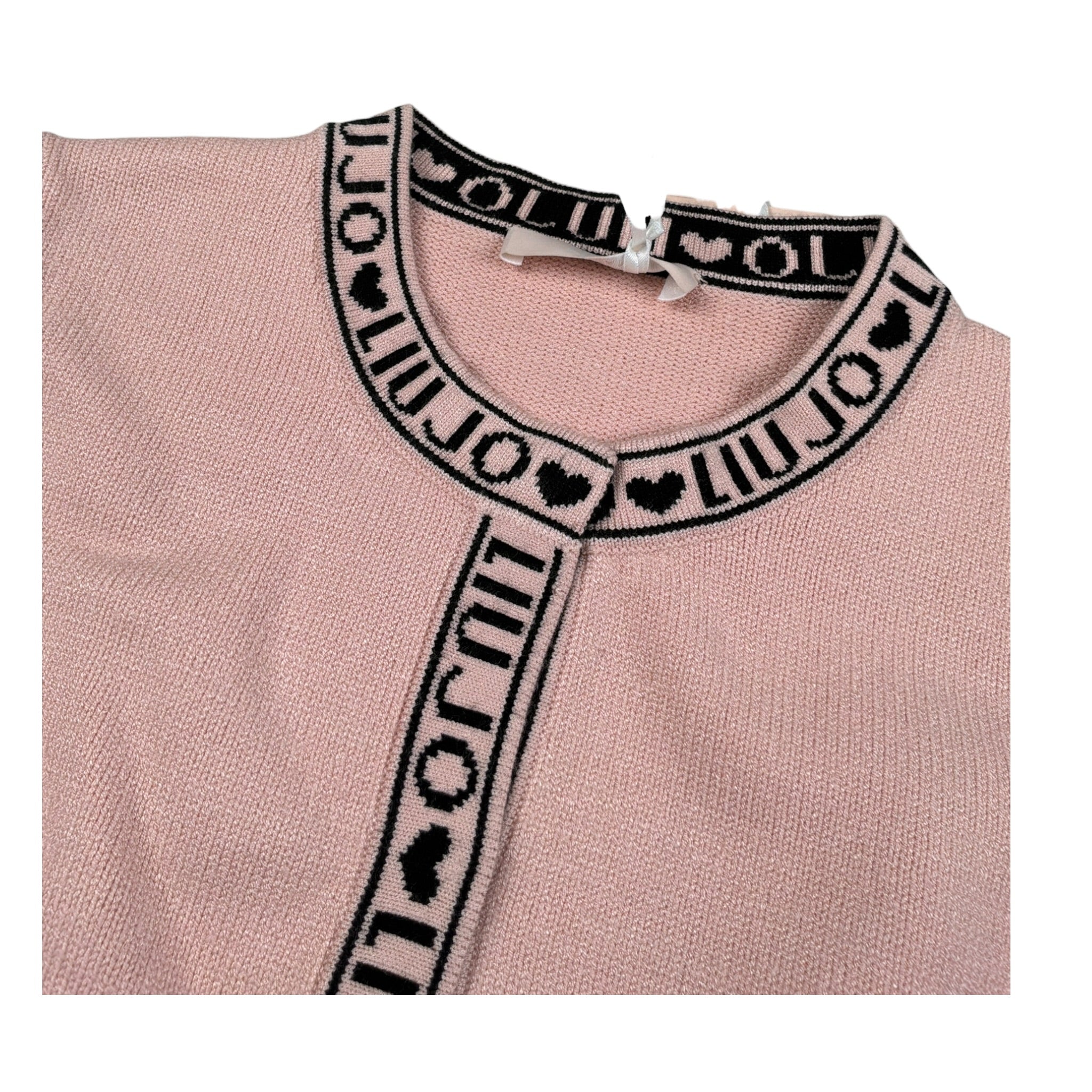 Liu Jo Cardigan tinta unita con Loghi Rosa per Bambina KF5029X ROSA LIU JO 