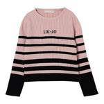 Liu Jo Maglia Girocollo Fantasia A Righe Rosa per Neonata KF5031 ROSA LIU JO 