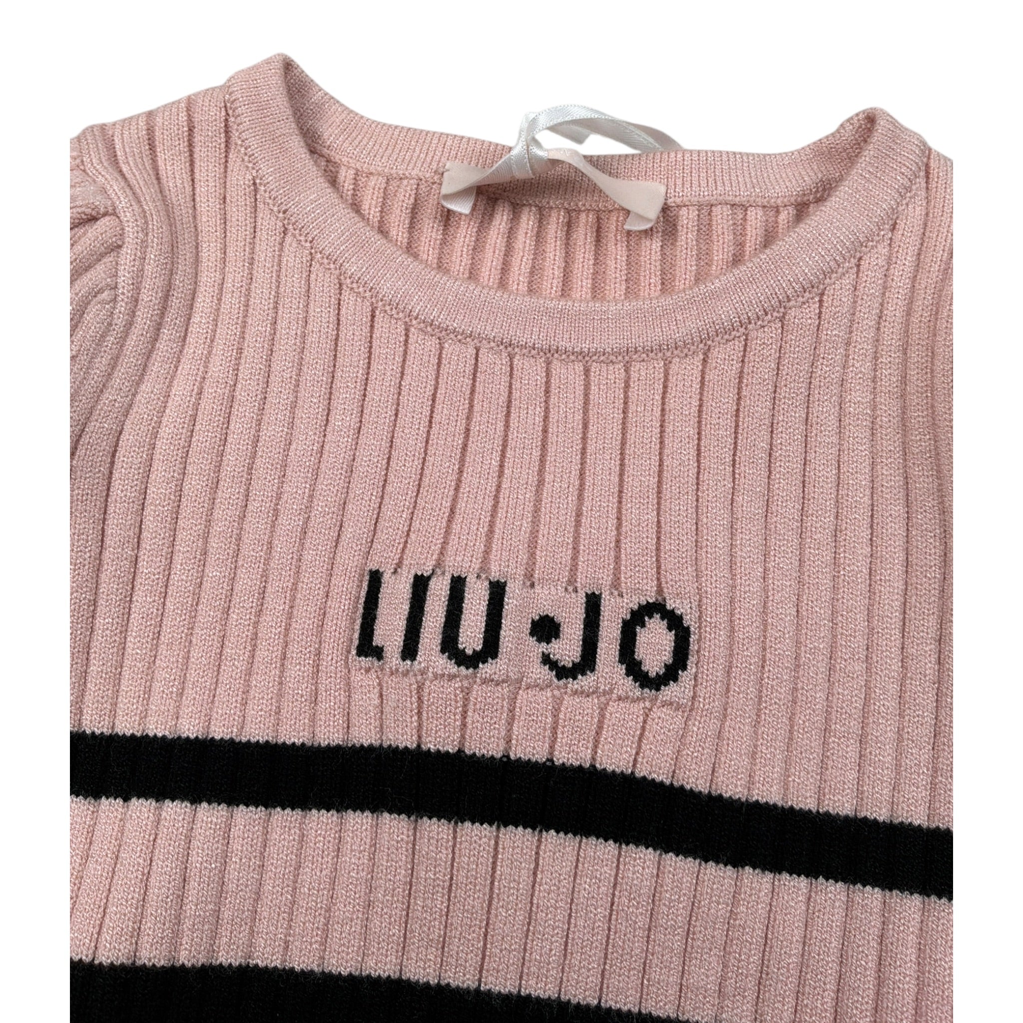 Liu Jo Maglia Girocollo Fantasia A Righe Rosa per Neonata KF5031 ROSA LIU JO 
