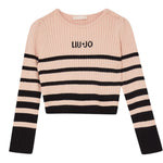Liu Jo Maglia Girocollo Fantasia A Righe Rosa per Neonata KF5031X ROSA LIU JO 