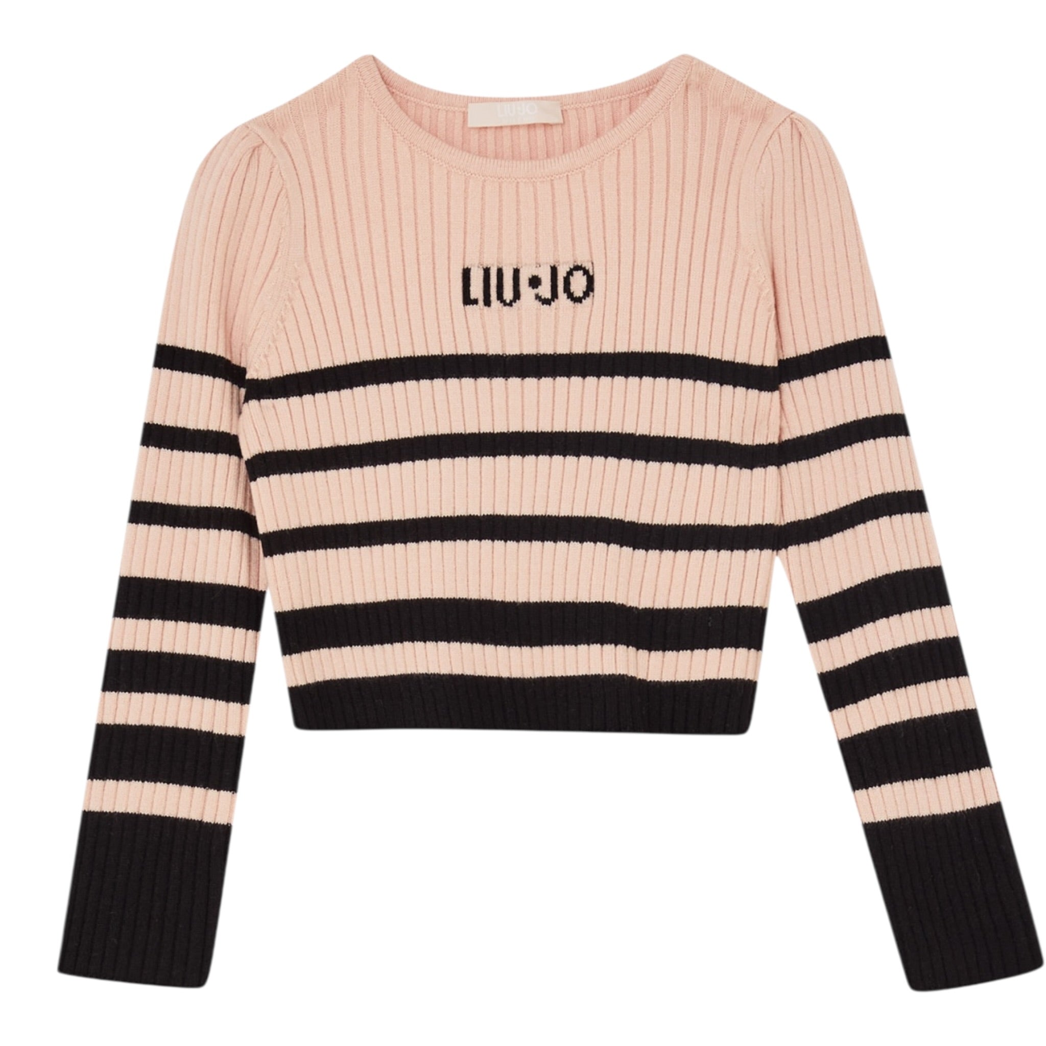 Liu Jo Maglia Girocollo Fantasia A Righe Rosa per Neonata KF5031X ROSA LIU JO 