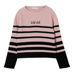 Liu Jo Maglia Girocollo Fantasia A Righe Rosa per Bambina KF5031XX ROSA LIU JO 