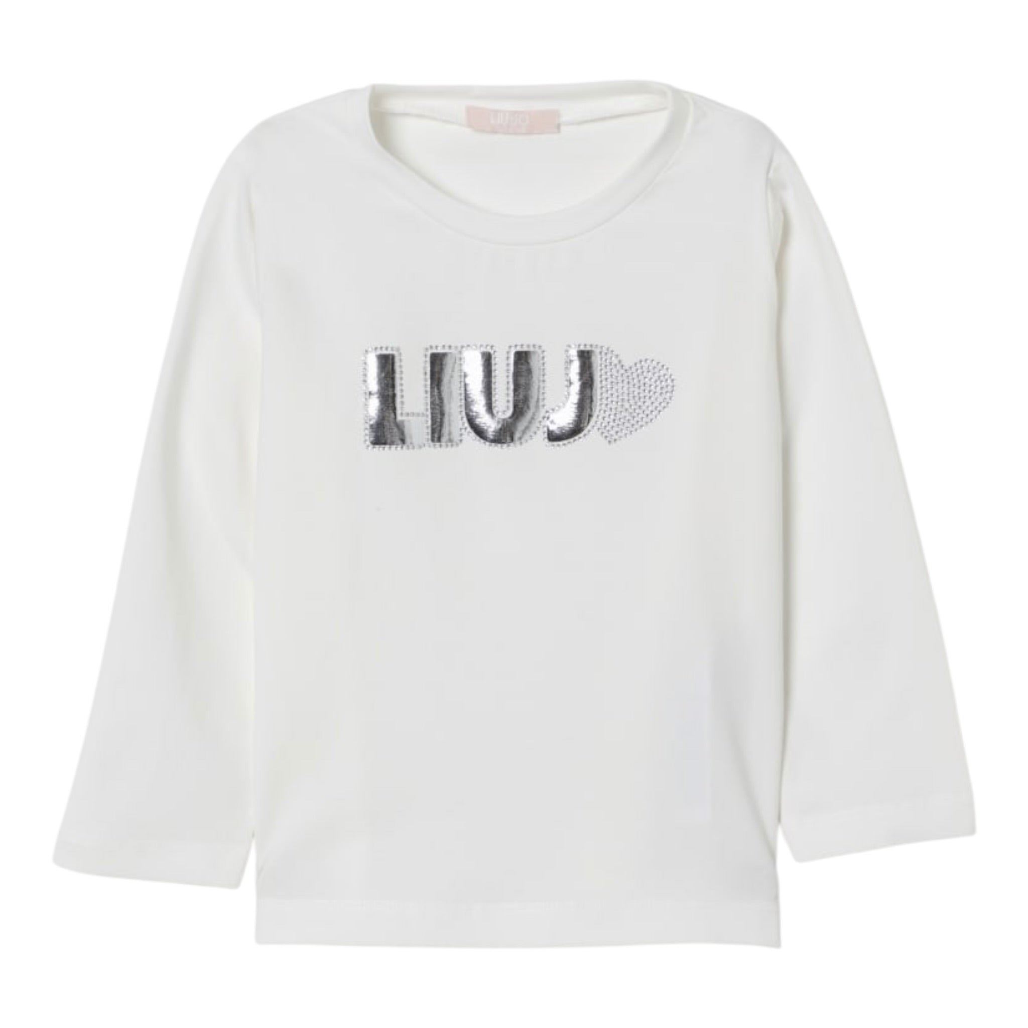 Liu Jo Shirt tinta unita con Stampa Panna per Neonata KF5033J00 PANNA LIU JO 