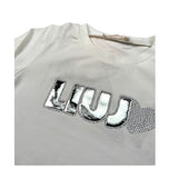 Liu Jo Shirt tinta unita con Stampa Panna per Neonata KF5033J00 PANNA LIU JO 