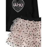 Liu Jo Completo 2 Pezzi Shirt-Gonna Nero/Rosa per Neonata KF5037 NERO/ROSA LIU JO 