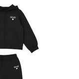 Liu Jo Completo 2 Pezzi Felpa-Pantalone tinta unita Nero per Neonata KF5044XX NERO LIU JO 