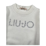 Liu Jo Maglia Girocollo tinta unita con Brillantini Panna per Neonato KF5055NX PANNA LIU JO 