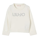 Liu Jo Maglia Girocollo tinta unita con Brillantini Panna per Neonata KF5055 PANNA LIU JO 