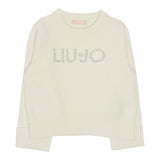 Liu Jo Maglia Girocollo tinta unita con Brillantini Panna per Bambina KF5055XX PANNA LIU JO 