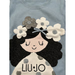 Liu Jo Maglia Girocollo tinta unita con Ricami Azzurro per Bambina KF5057XXX AZZURRO LIU JO 