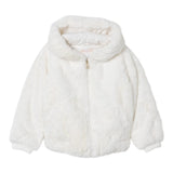 Liu Jo Pelliccia Tinta Uita con Zip E Cappuccio Panna per Bambina KF5058 PANNA LIU JO 