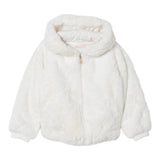 Liu Jo Pelliccia Tinta Uita con Zip E Cappuccio Panna per Bambina KF5058XX PANNA LIU JO 