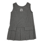 Liu Jo Abito tinta unita con Fantasia A Righe Grigio per Bambina KF5063X GRIGIO LIU JO 
