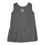 Liu Jo Abito tinta unita con Fantasia A Righe Grigio per Bambina KF5063X GRIGIO LIU JO 