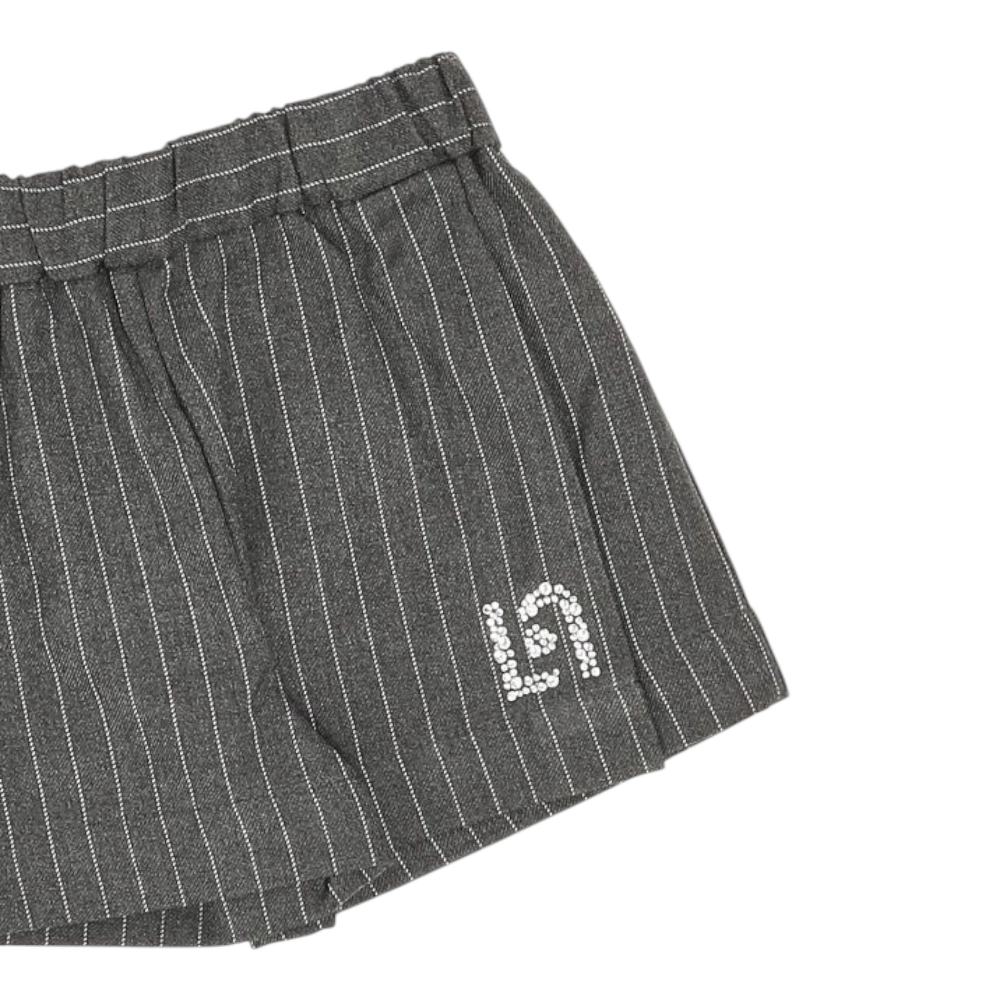Liu Jo Short tinta unita con Fantasia A Righe Grigio per Neonata KF5064 GRIGIO LIU JO 