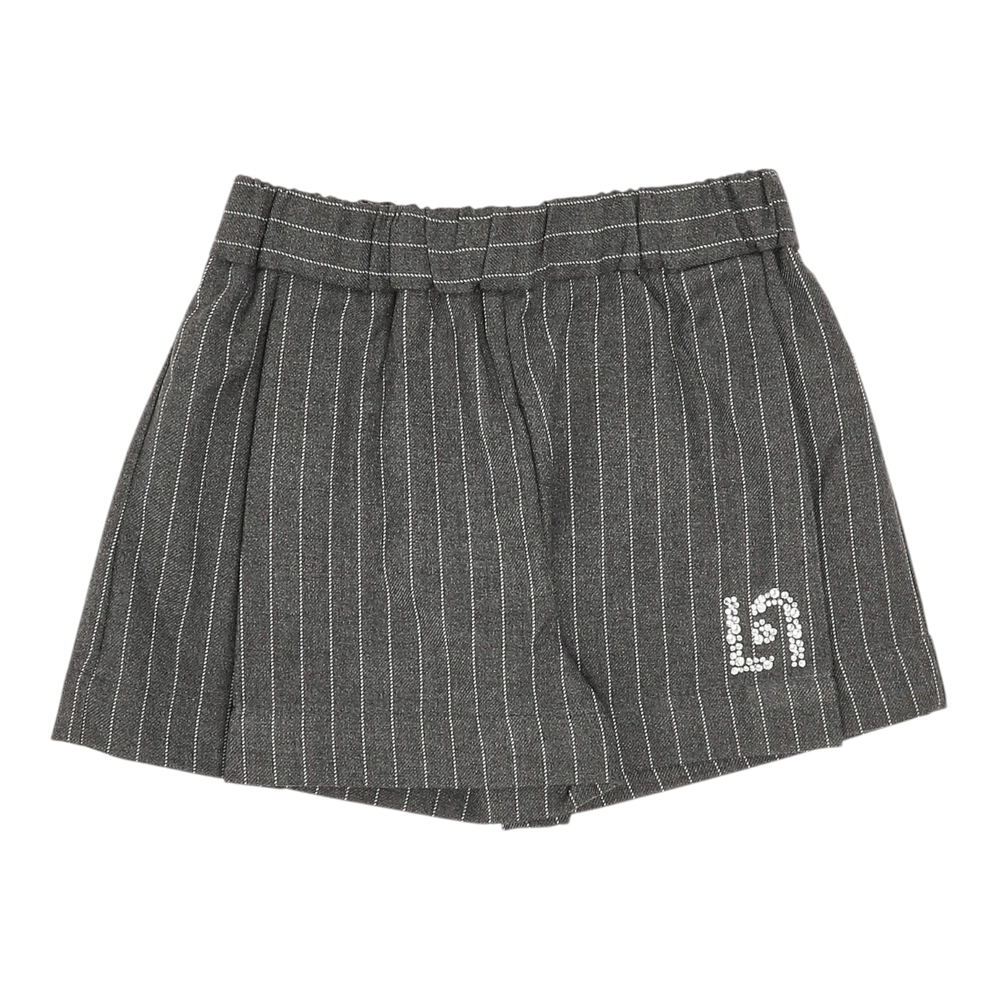 Liu Jo Short tinta unita con Fantasia A Righe Grigio per Bambina KF5064XX GRIGIO LIU JO 