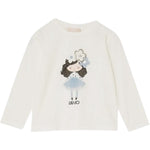 Liu Jo Shirt Girocollo tinta unita con Brillantini Bianco per Neonata KF5076X BIANCO LIU JO 