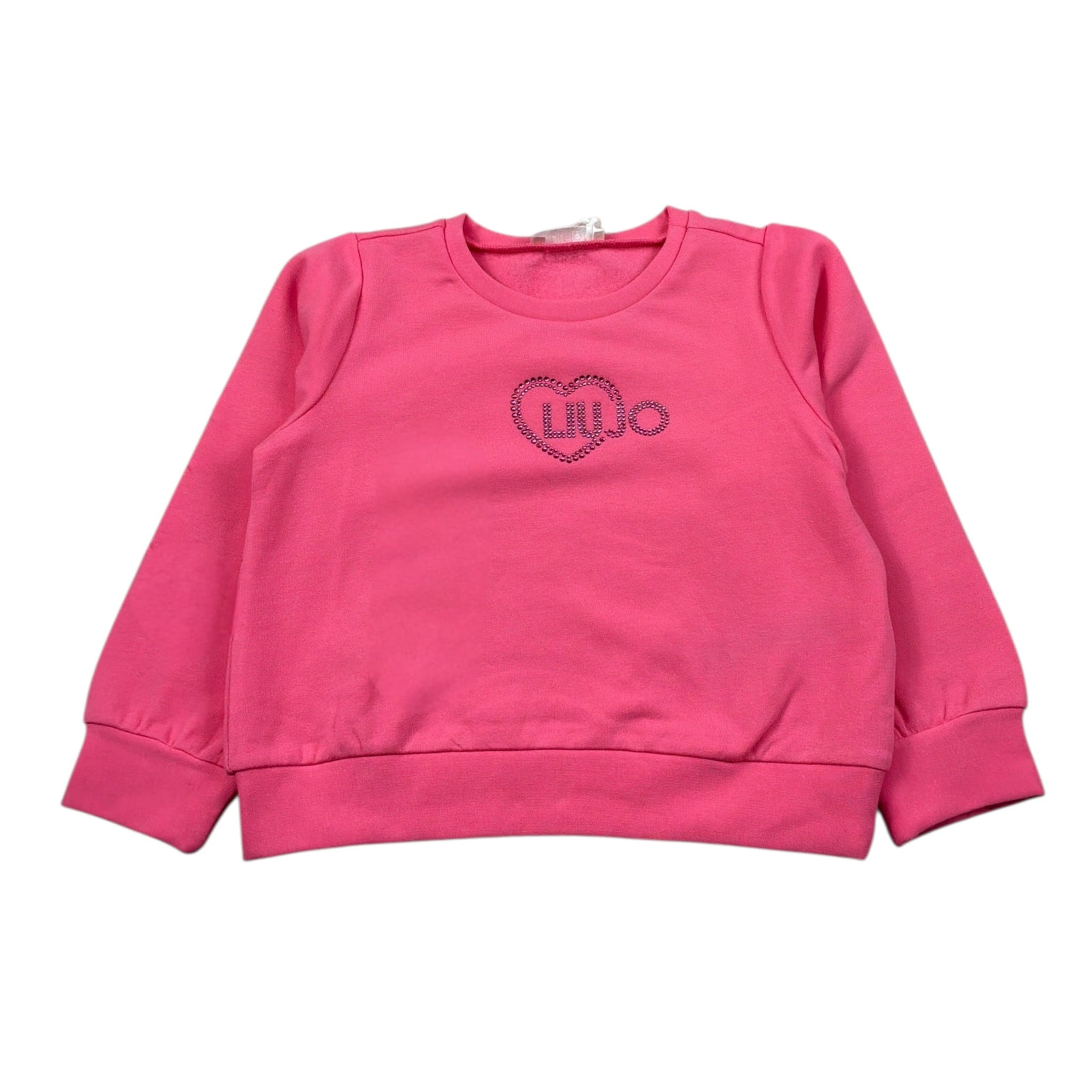 Liu Jo Felpa Xhiusa Girocollo con Brillantini Rosa per Neonata KF5079 ROSA LIU JO 