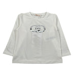 Liu Jo Shirt Girocollo tinta unita con Logo Bianco per Neonata KF5087X BIANCO LIU JO 