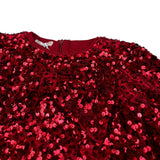 Liu Jo Abito Manica Lunga tinta unita con Paillettes Rosso per Neonata KF5104X ROSSO LIU JO 